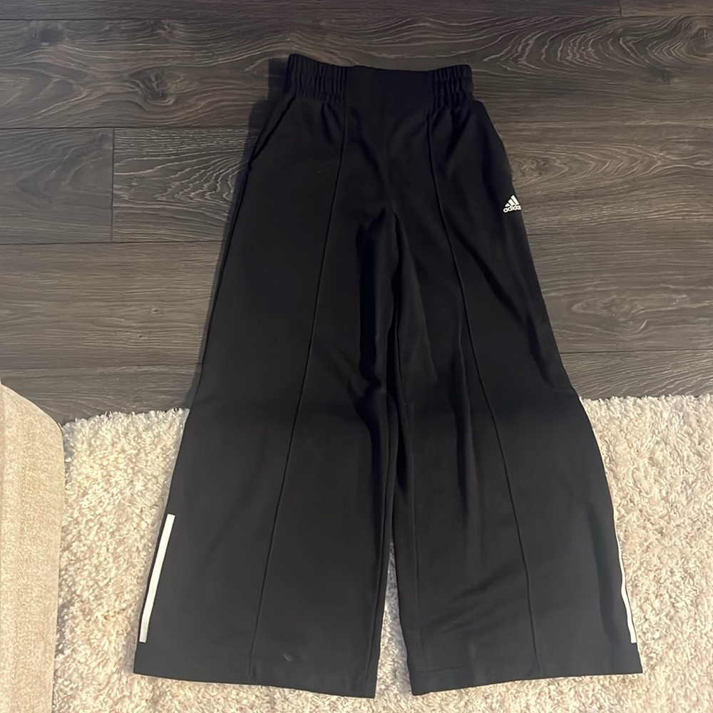 Adidas Black Wide Leg Sweatpants